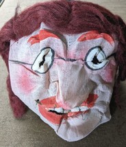 Vintage Witch/Woman Painted Linen/Gauze Mask - £19.80 GBP