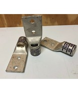 3 BURNDY YA39L2TC38E1 Copper Compression Lug/Terminal 2 Hole PURPLE, 600... - $14.75