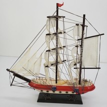 Wooden Model Ship 2 Masts Red - $41.94