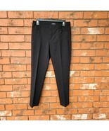Roz &amp; Ali Black Slim Fit Trousers Size 4 Mid-Rise Stretch Polyester Blend - $355.42 MXN
