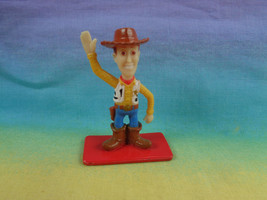 Disney Toy Story Sheriff Woody Miniature PVC Figure or Cake Topper on Red Base - £1.98 GBP