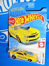Hot Wheels 2021 Mattel Games Series #149 &#39;10 Pro Stock Camaro Yellow Pictionary - £1.95 GBP