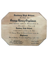 1936 Danbury CT high school diploma - £23.40 GBP