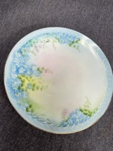 Antique Porcelain Thomas Sevres Bavaria Hand Painted 6” Plate Blue Flowers - £4.67 GBP