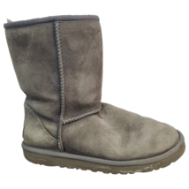 UGG 5825 Shearling Style Mid Calf Gray Leather Round Toe Boots Womens Si... - £18.47 GBP