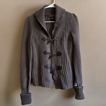 Eddie Bauer Gray Toggle Cardigan Sweater Size XS Shawl Collar Pockets Co... - $27.71