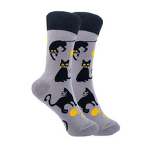 Black Cat Playing with Yarn Socks (Adult Medium) - $9.16