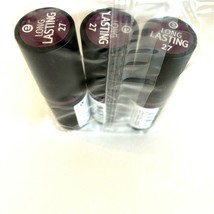 Essence Pack of 3 Long Lasting Lipstick Mystic Violet 27 Makeup Made Italy New - $9.89