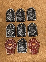 Lot of 9 Navia Dratp Black And Red Gulled Board Game Pieces - £4.39 GBP