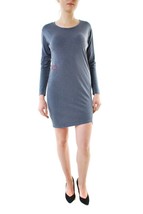 SUNDRY Womens Dress Long Sleeve Elegant Stylish Grey Blue Size S - £37.98 GBP