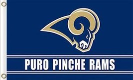 Los Angeles Rams Team Logo Sports Flag 3X5 Ft Polyester Banner USA 90x150cm - $375.42 MXN