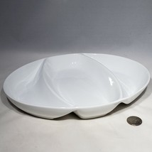 Pier 1 Imports Tasting Party White 11x8&quot; Oval Divided 3 Section Serving ... - £17.95 GBP