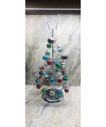 Used-Christmas Tree Candles Holder Table Top 17 Inches.W/Hanging Bells S... - £47.12 GBP