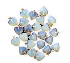 (set of 24) 3/4" (20mm) Opalite heart - $1,707.72 MXN