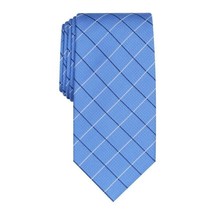 Club Room Men’s Silk Blend Tie Blue Kelley Grid Plaid Check One Size B4HP - £7.82 GBP