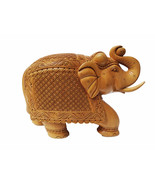 Wooden Carved Elephant Wooden Elephant Figurine Statue Carved Elephant S... - £239.80 GBP