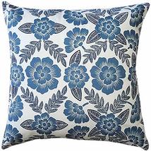 Pillow Décor Avens Blue Floral Throw Pillow 17x17 - £29.87 GBP