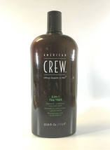 American Crew Men 3-IN-1 Tea Tree Shampoo,Conditioner &amp; Body Wash 33.8 oz - £29.44 GBP