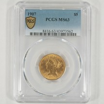 1907 Or Diadème Tête Demi Aigle Classé Par PCGS Comme MS-63 - $26,419.64 MXN