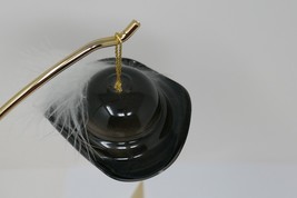 Black Colonial Hat with Feather Glass Christmas Ornament Made in Italy RARE - £23.72 GBP