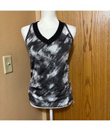 Ladies Exertek PS Racerback activewear top NWT Midnight blk, grey &amp; white - $22.50