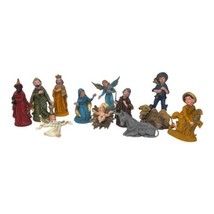 Vintage Nativity 12 Piece Set Figures Plastic Made In Italy Holiday - $28.05