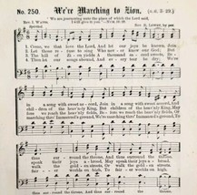 1883 Gospel Hymn Marching To Zion Sheet Music Victorian Church Religion ... - £11.78 GBP