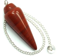 Bulk 5 Pcs Natural Red Jasper  Shaped Gemstone Dowsing Pendulums - £29.57 GBP