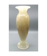 Vintage Alabaster Marble Vase Handcrafted Stone Decorative Display Piece... - $49.45