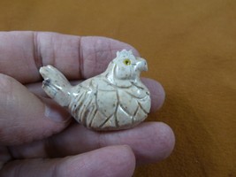 (Y-CHI-HE-21) tan HEN chicken carving SOAPSTONE TAN stone figurine love ... - £6.74 GBP