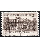 Single 1956 3 Cents US Postage Stamp, S# 1081, Wheatland, James Buchanan... - $13.27 CAD