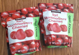 2 PACK KIRKLAND SIGNATURE TART MONTMORENCY CHERRIES WHOLE DRIED  20 OZ - £33.59 GBP