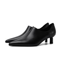 ALLBITEFO hot sale leather  high heels party women shoes thin heels office ladie - £80.87 GBP