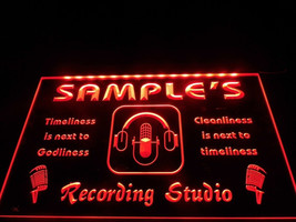 Recording Studio Microphone Personalized Name Illuminated Led Neon Sign  - £21.57 GBP+