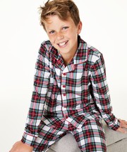 allbrand365 designer Big Kids Boys Stewart Plaid Pajama Top Only,1-Piece... - $35.00