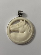Sterling Silver Carved Horse Pendant NWOT - $23.26