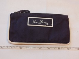 Vera Bradley Clutch Wallet Coin Change Purse Card Holder Navy Blue Floral GUC - £16.39 GBP