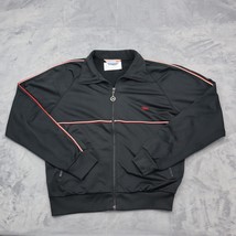 Speedo Sweater Mens L Black Plain Banded Cuffs Front Pockets Full Zipper... - $29.68