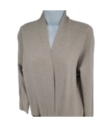 Cyrus Open Front Cardigan Sweater Long Sleeves Women’s Size L Oatmeal Beige - $19.75