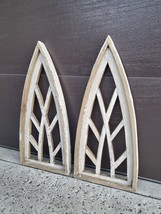Set of 2, Perugia Arch Wood - Distressed White - Shabby Chic, CHOOSE Size - £44.63 GBP+