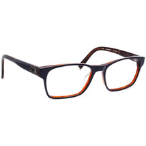 John Varvatos Men&#39;s Eyeglasses V409 Navy Blue on Brown Square Frame 56[]18 145 - £135.88 GBP