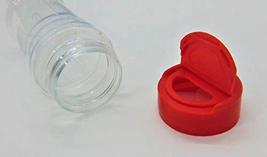 Small 2 OZ Clear Plastic Spice Container Bottle Jar With Red Cap- Set of... - £5.86 GBP