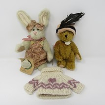 Boyds Bears Chanel De La Plumtete Bear &amp; Rose Garden Rabbit w/ Tags &amp; Sw... - $19.99