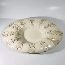 Vintage Red Wing USA 526 White Console Bowl Dish Tray Fiddlehead Ferns Pottery  - £13.18 GBP