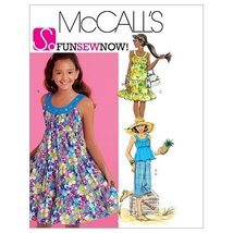 McCall&#39;s Patterns M5798 Girls&#39;/Girls&#39; Plus Dresses, Top and Pants, Size ... - $13.85