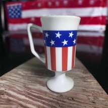 Vintage Patriotic USA Flag Mann Made Mugs Handled Tea Coffee Cup Japan A... - $176.89 MXN