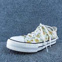 Converse Youth Girls Sneaker Shoes White Textile Lace Up Size 5 Medium - £20.09 GBP