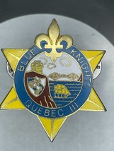 Blue Knights Police Motorcycle Club Hat Lapel Pin Quebec III Star - $339.23 MXN