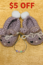 Purple Bunny Slippers - $548.34 MXN