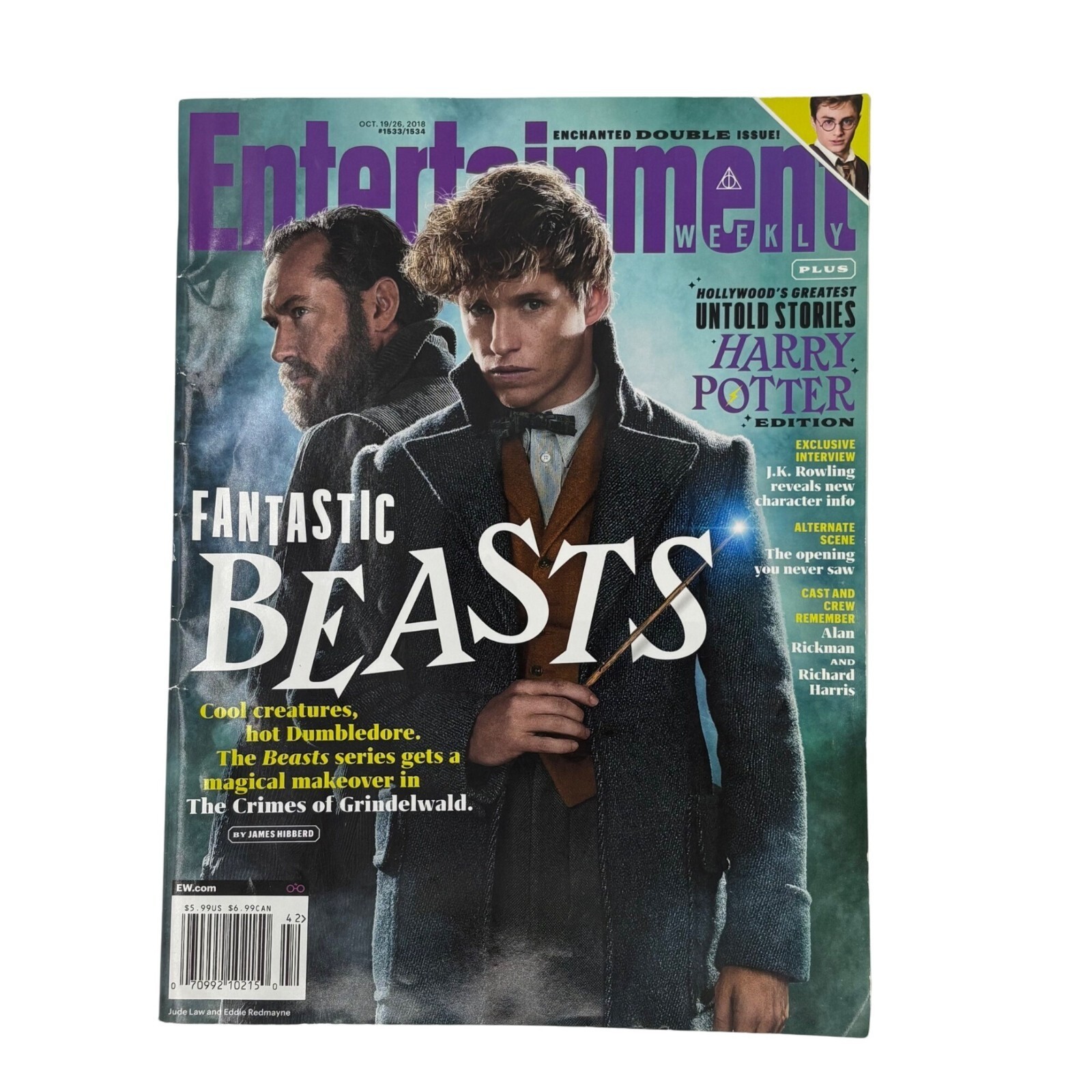 Entertainment Weekly Fantastic Beasts Crimes Of Grindelwald - $9.60